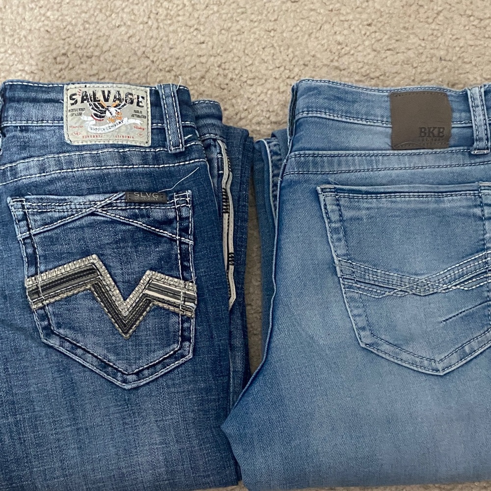 Salvage and BKE Blue Jeans Set